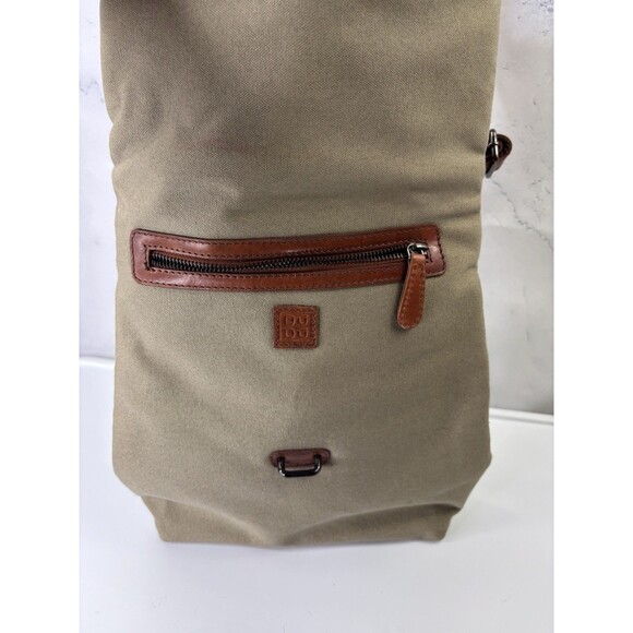 DUDU Vera Pelle Leather Canvas Crossbody Messenger Bag Postman Handbag Brown - Picture 11 of 16